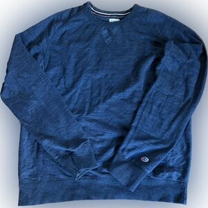 Champion Authentic Apparel Mens Sz X-Large Marled Navy Blue Crewneck Sweatshirt